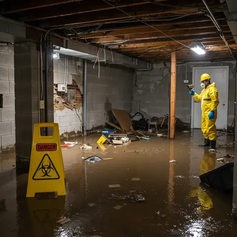 Flooded Basement Electrical Hazard in Alger County, MI Property